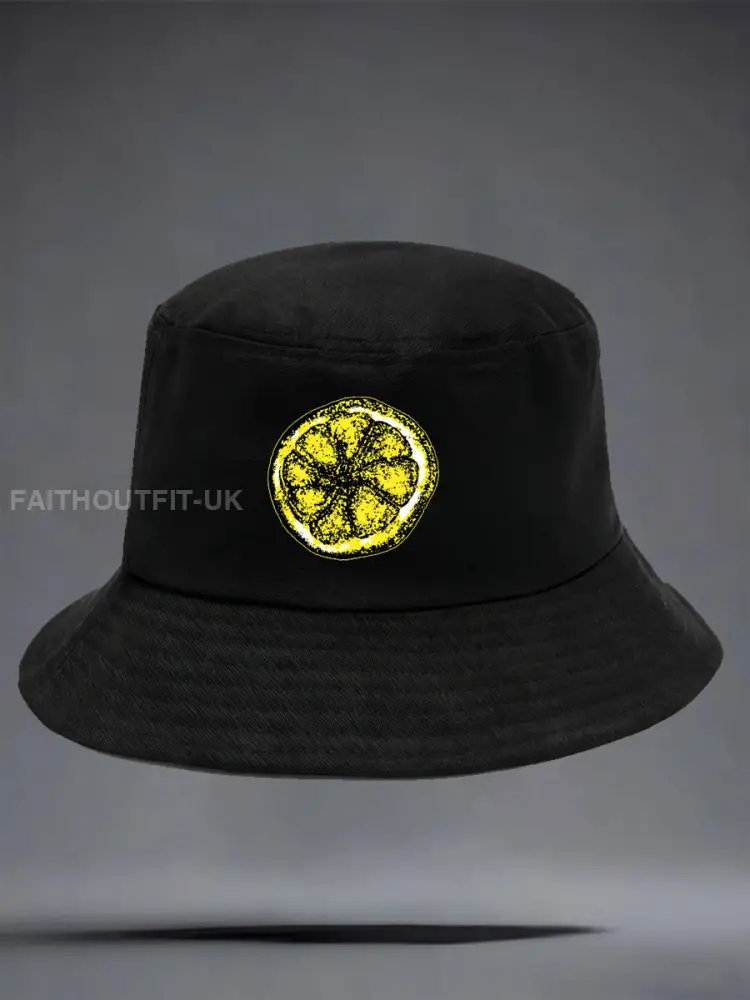 Unisex Roses Music Lover Lemon Printed Hat - Black · ONE