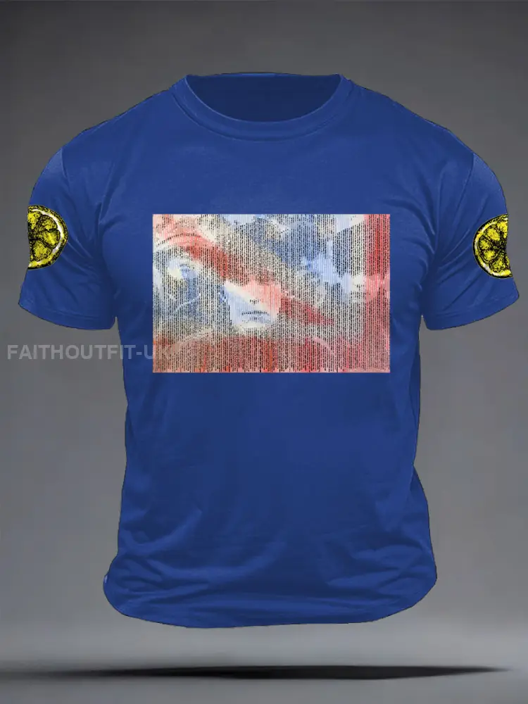 Men’s Lemon Roses Music Lover Printed T-shirt