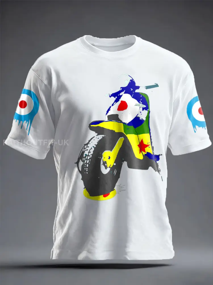 Unisex UK Mods Music Lover Printed T-shirt