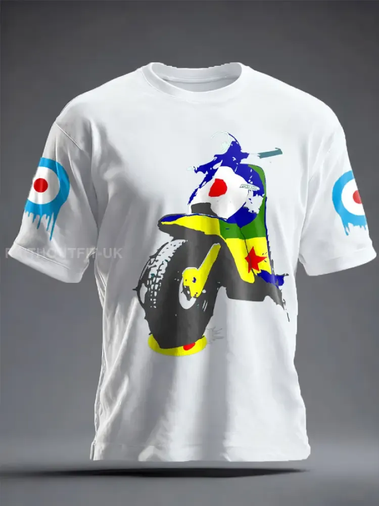 Unisex UK Mods Music Lover Printed T-shirt