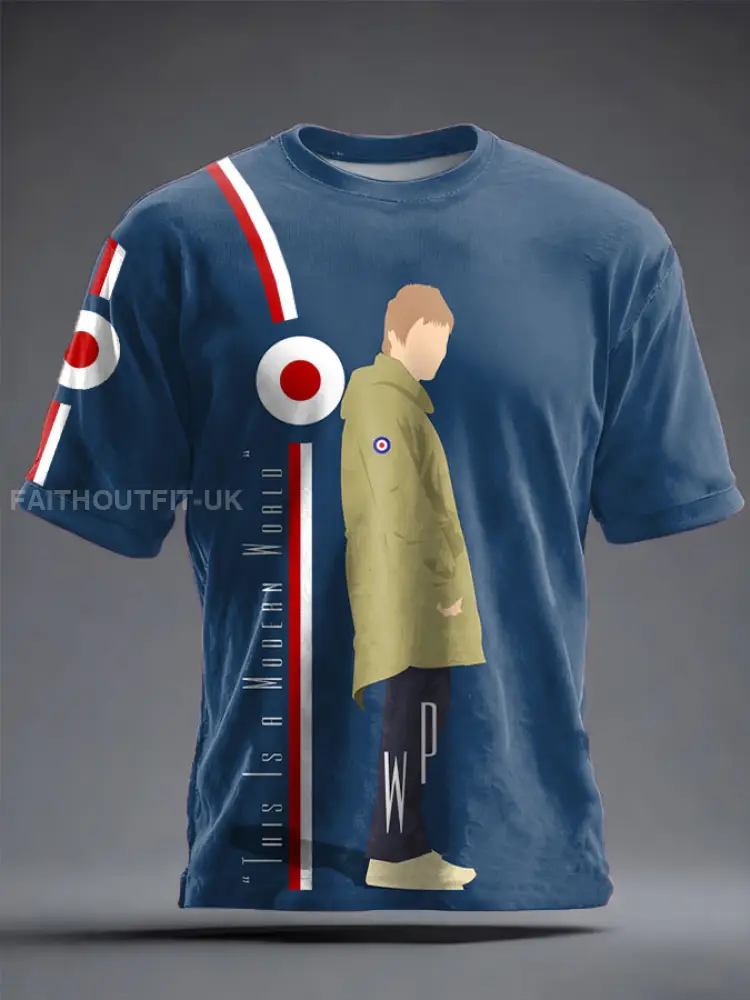 Unisex UK Mods Music Lover Printed T-shirt