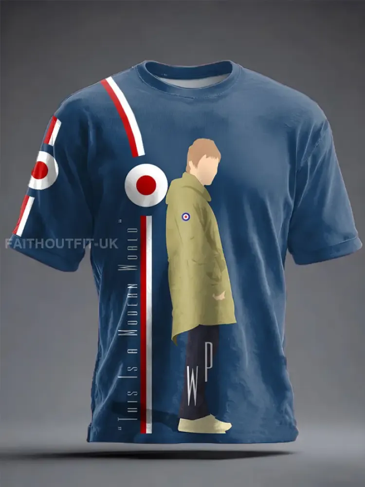 Unisex UK Mods Music Lover Printed T-shirt