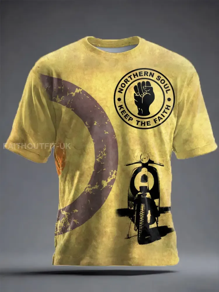 Unisex Modfather UK Music Mods Lover Printed T-shirt