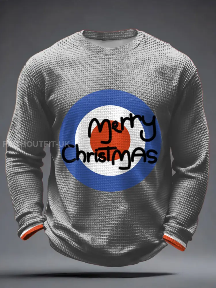 Men’s Modfather UK Music Mods Lover Printed Waffle Tops