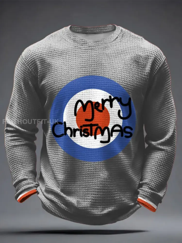 Men’s Modfather UK Music Mods Lover Printed Waffle Tops