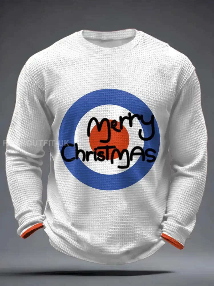 Men’s Modfather UK Music Mods Lover Printed Waffle Tops