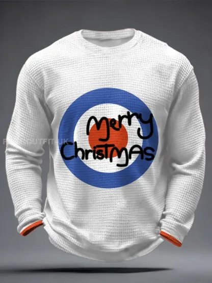Men’s Modfather UK Music Mods Lover Printed Waffle Tops