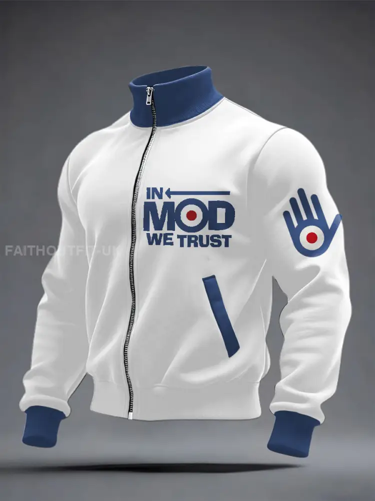 Men’s Modfather UK Music Mods Lover Printed Coat