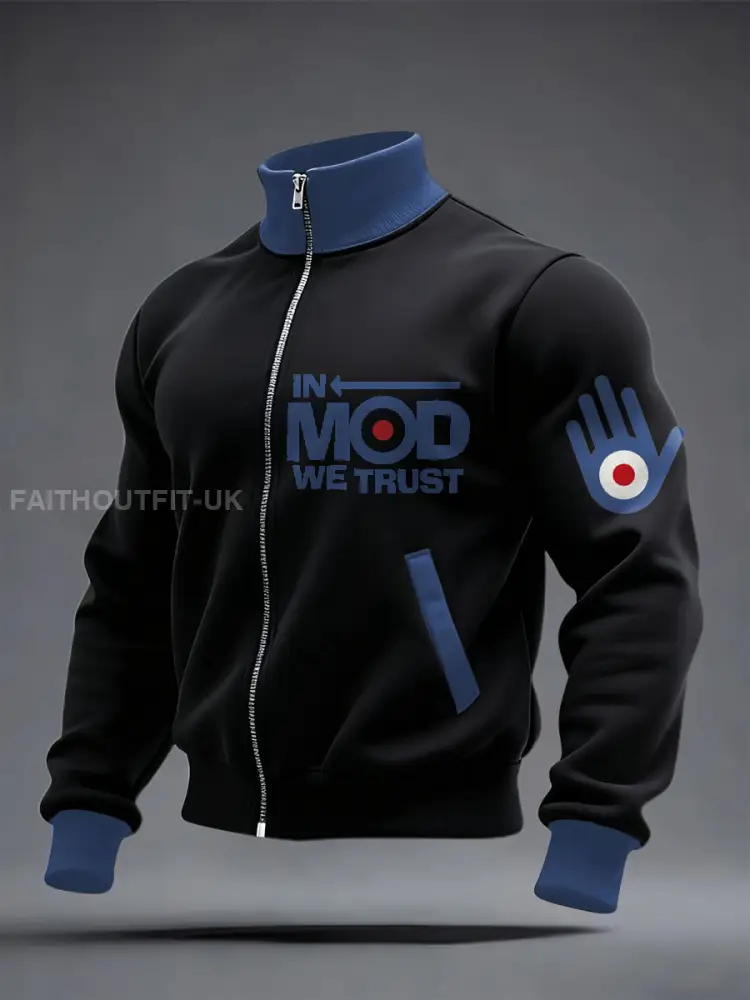 Men’s Modfather UK Music Mods Lover Printed Coat
