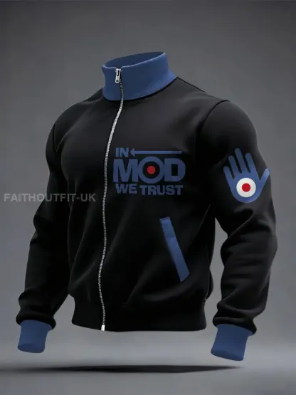 Men’s Modfather UK Music Mods Lover Printed Coat