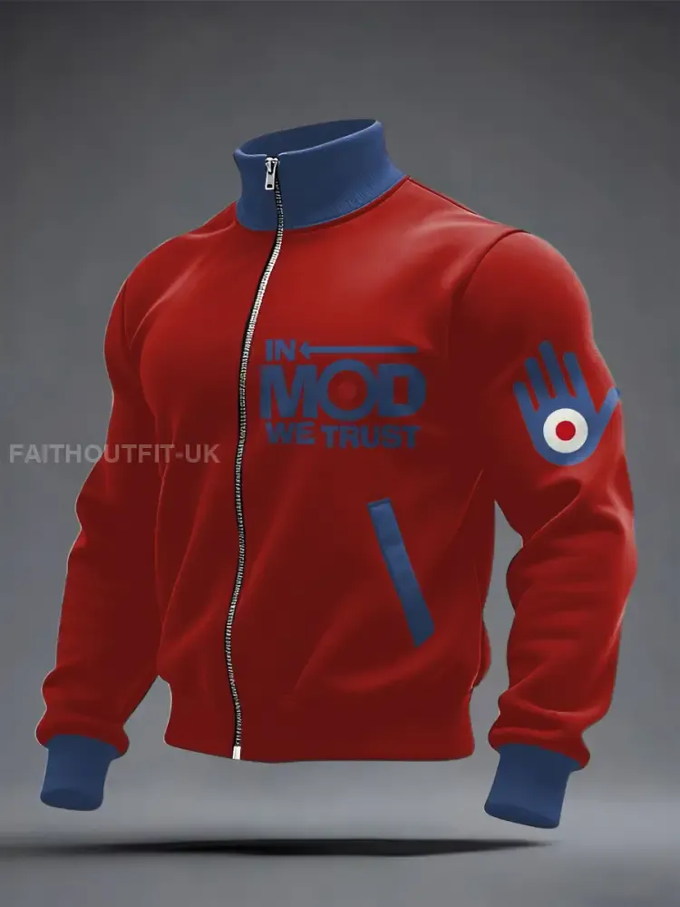 Men’s Modfather UK Music Mods Lover Printed Coat