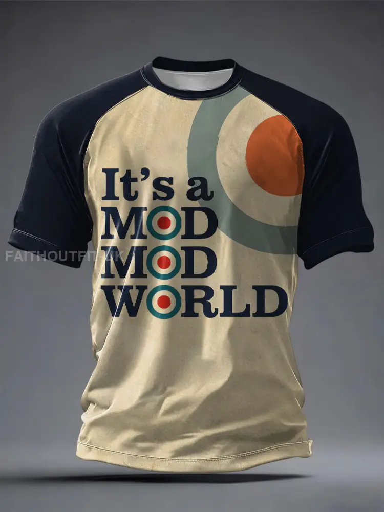 Men’s Modfather UK Music Mods Lover Printed T-shirt