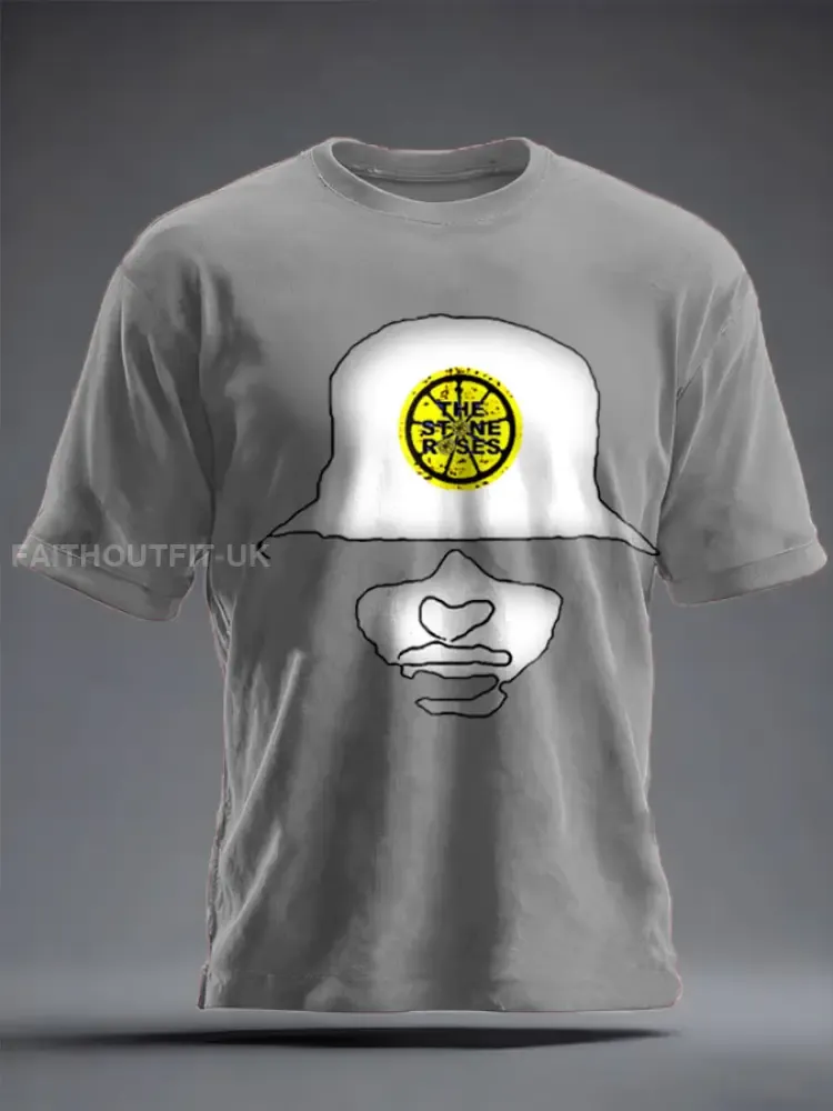 Unisex Lemon Roses Music Lover Printed T-shirt