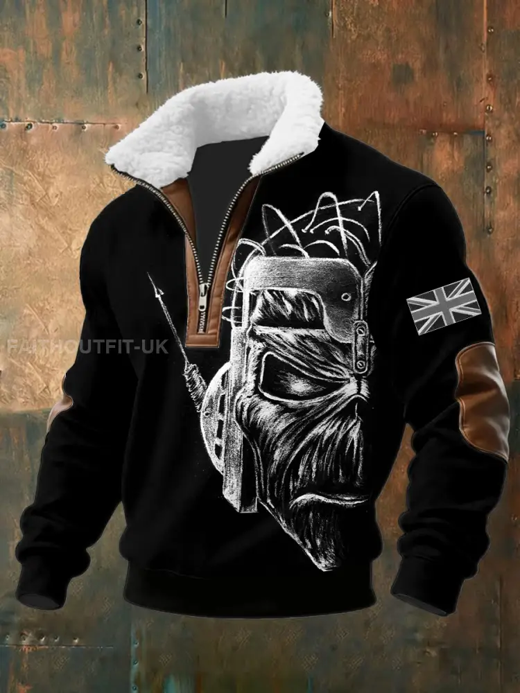 Men’s Vintage Skull Printed Sweatshirt