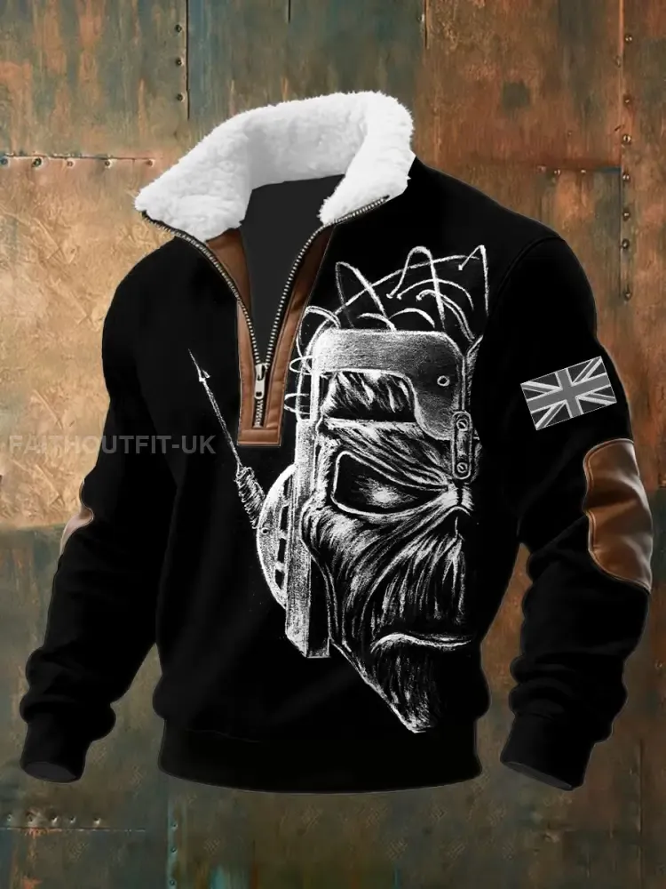 Men’s Vintage Skull Printed Sweatshirt