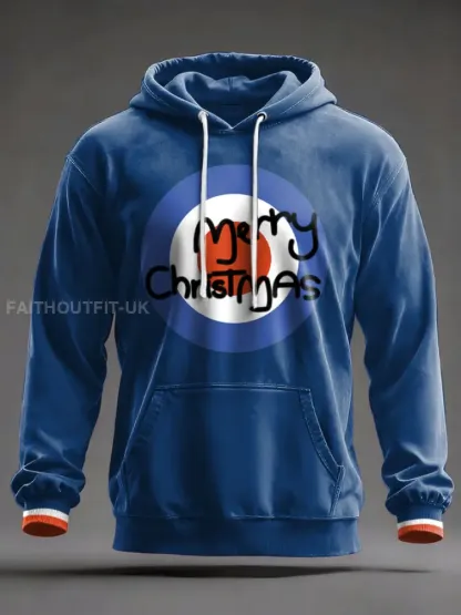 Unisex UK Mod Music Lover Christmas Printed Hoodie
