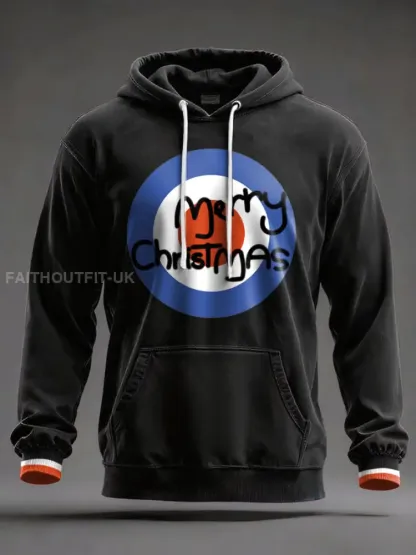 Unisex UK Mod Music Lover Christmas Printed Hoodie