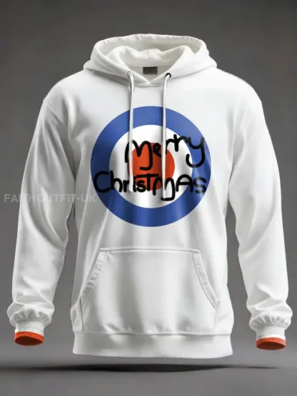 Unisex UK Mod Music Lover Christmas Printed Hoodie