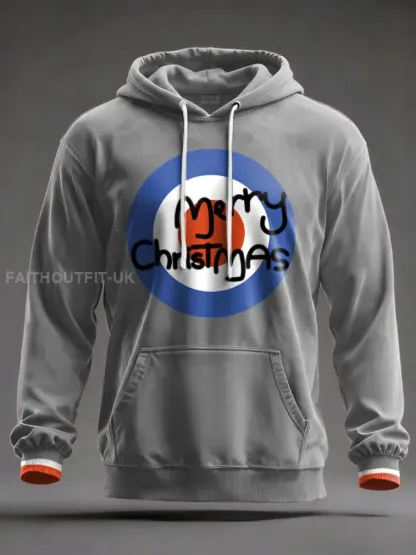 Unisex UK Mod Music Lover Christmas Printed Hoodie