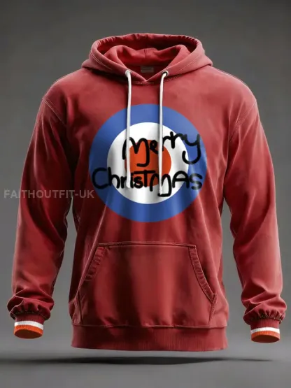 Unisex UK Mod Music Lover Christmas Printed Hoodie