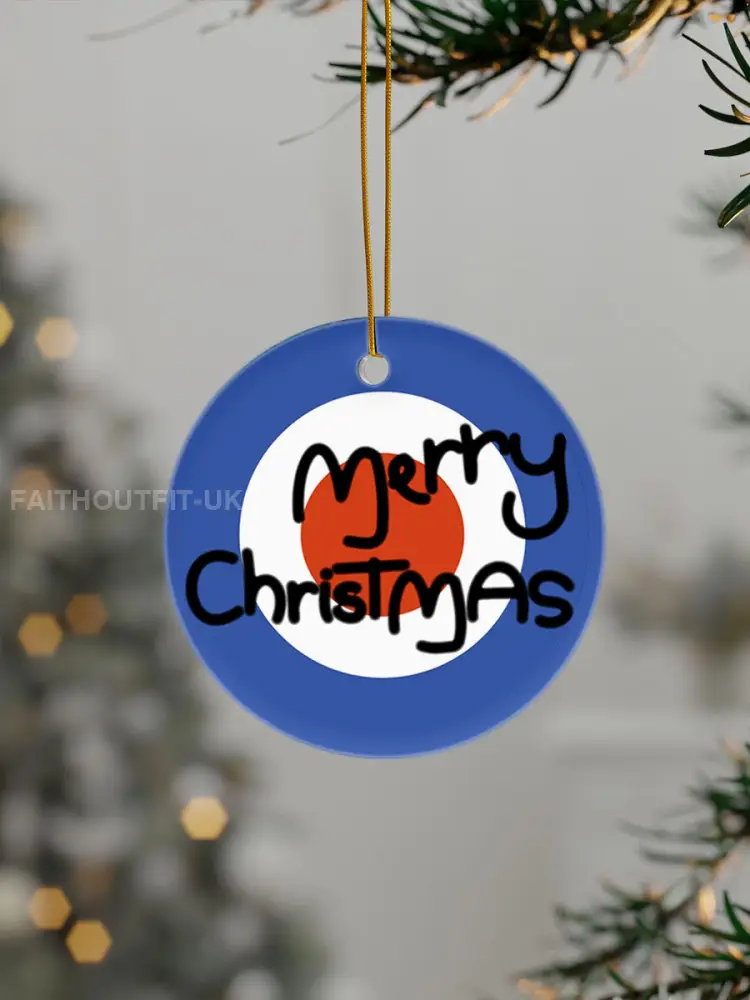 UK Mod Music Lover Christmas Printed Decoration - As picture · ONE