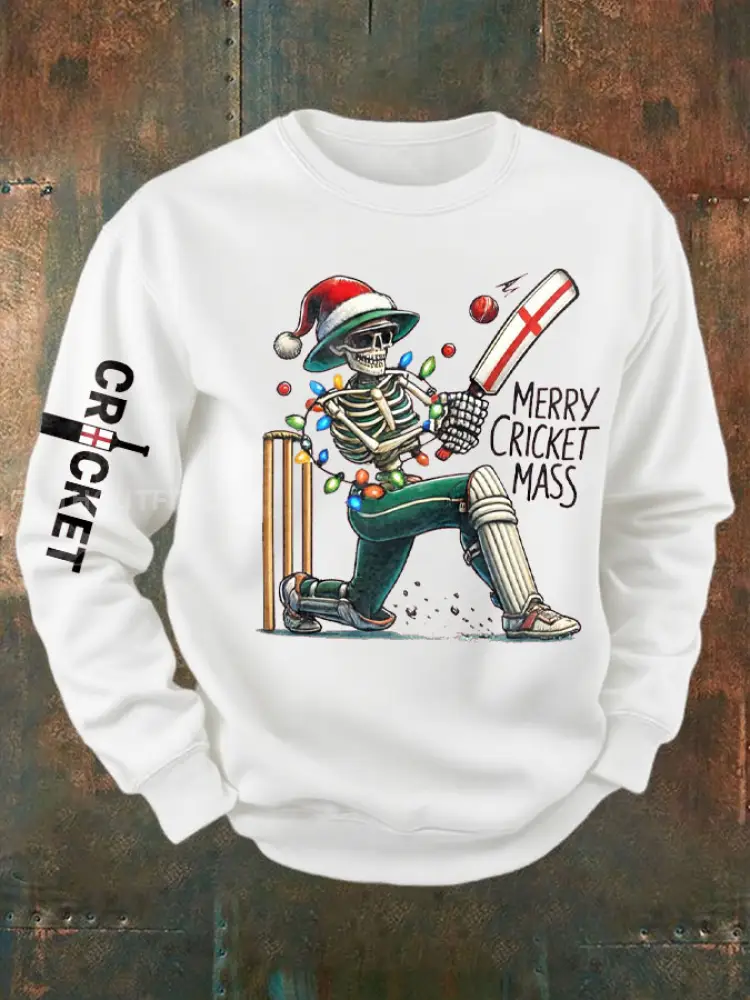 Men’s UK Cricket Christmas Printed Sweatshirt