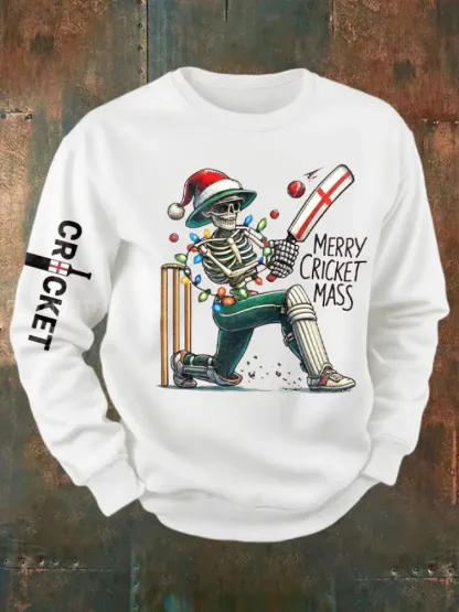 Men’s UK Cricket Christmas Printed Sweatshirt