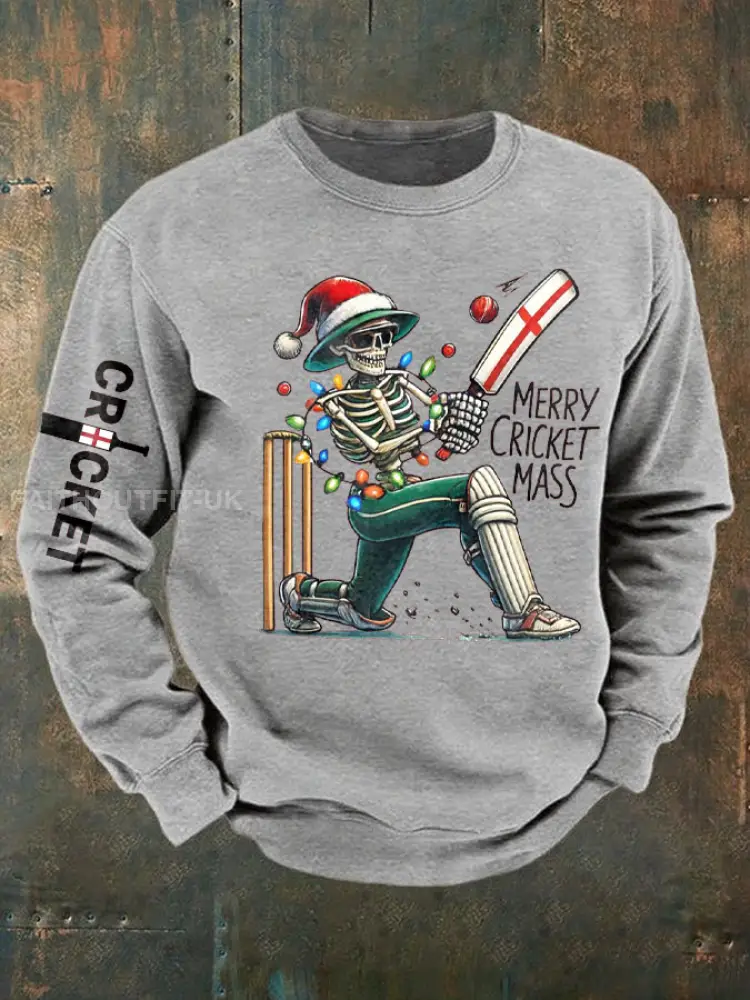 Men’s UK Cricket Christmas Printed Sweatshirt