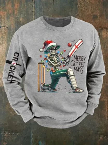 Men’s UK Cricket Christmas Printed Sweatshirt