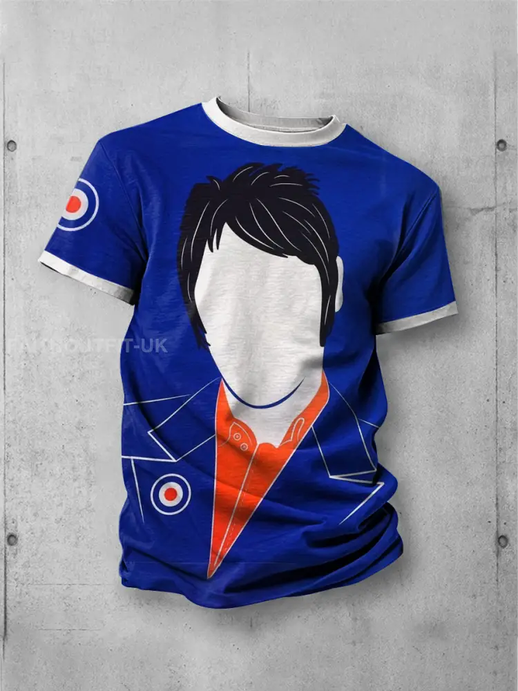 Unisex UK Mods Music Lover Printed T-shirt