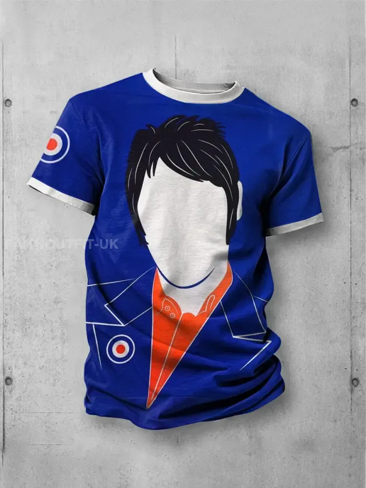 Unisex UK Mods Music Lover Printed T-shirt