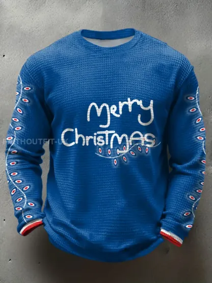 Men’s UK Mods Music Lover Christmas Printed Waffle Tops