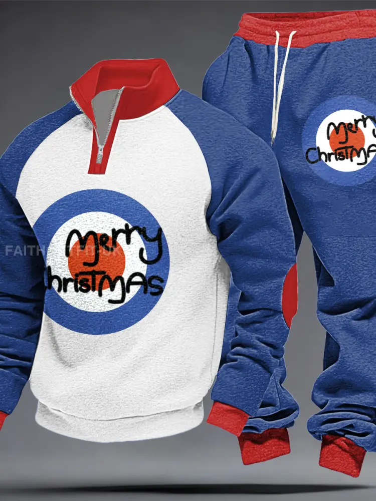 Men’s UK Mods Music Lover Christmas Printed Hoodie Set