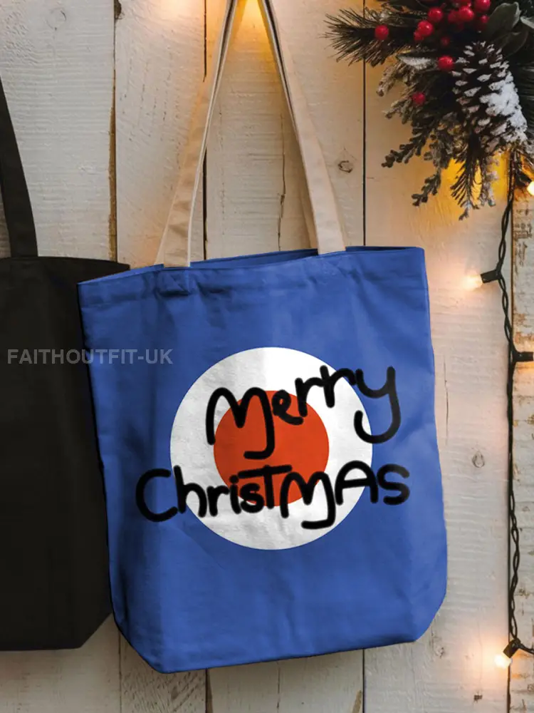 UK Mods Music Lover Christmas Printed Bag - Royal Blue · ONE