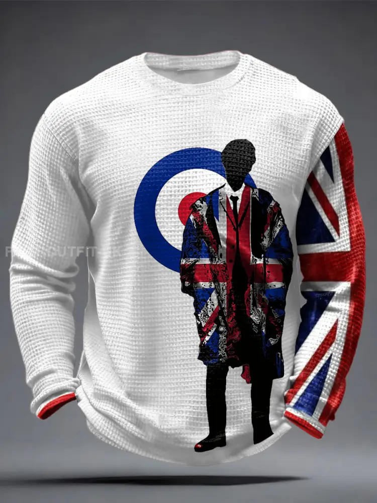 Men’s UK Mods Music Lover Printed Waffle Tops