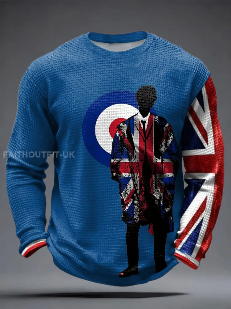 Men’s UK Mods Music Lover Printed Waffle Tops