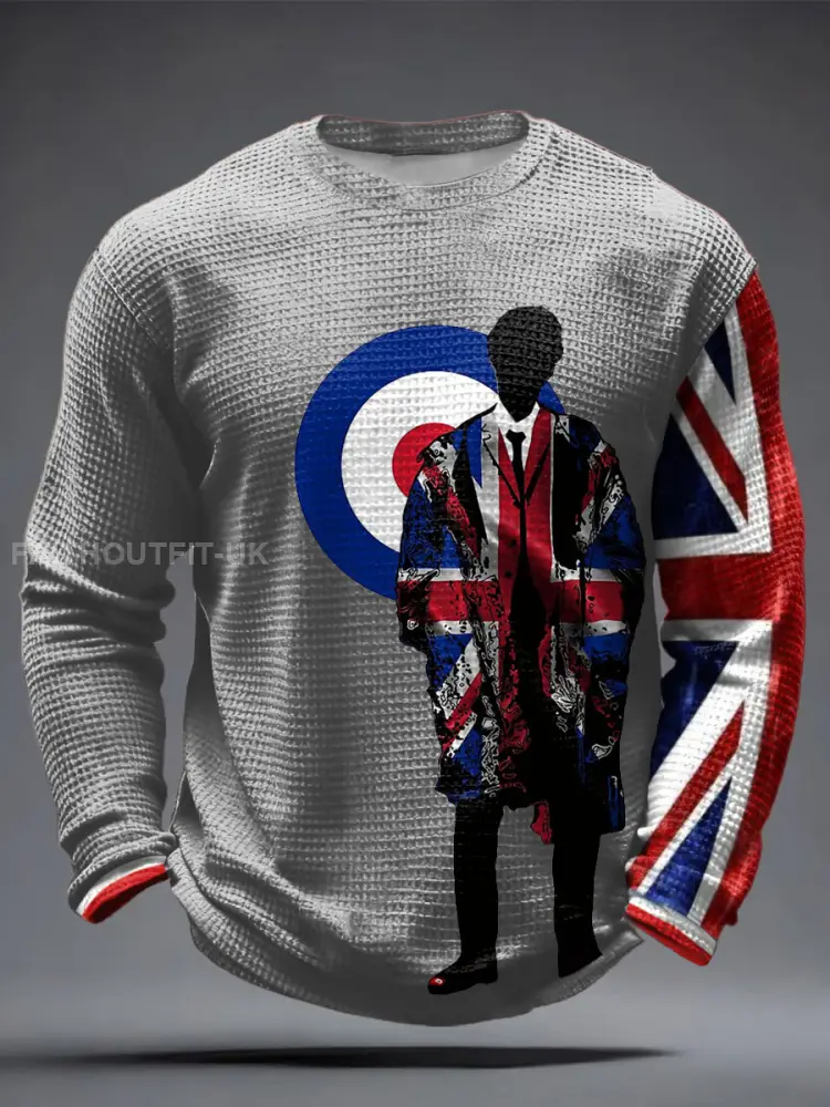 Men’s UK Mods Music Lover Printed Waffle Tops