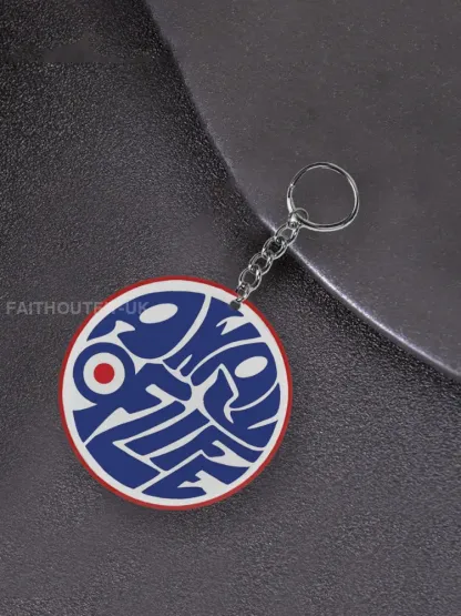 UK Mods Music Lover Printed Keychain - As picture · ONE