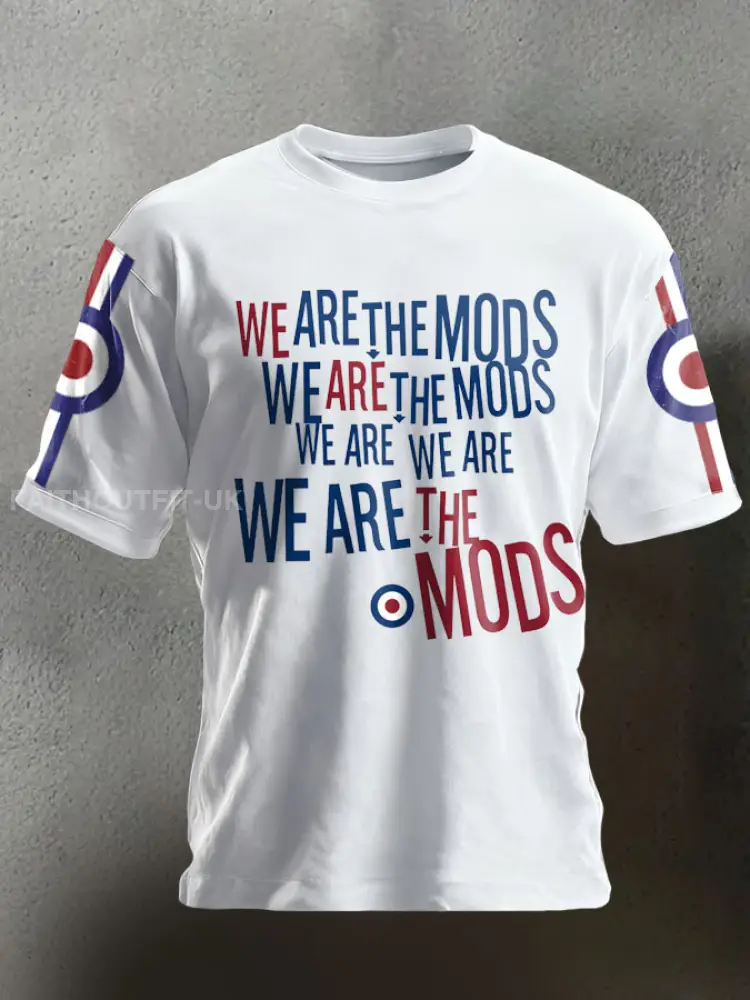 Unisex UK Mods Music Lover Printed T-shirt