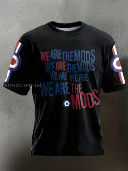 Unisex UK Mods Music Lover Printed T-shirt