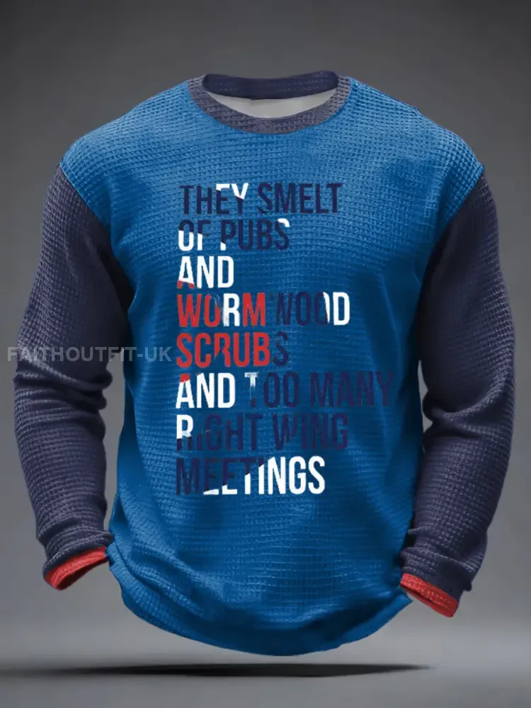 Men’s UK Mods Music Lover Waffle Long Sleeve T-Shirt