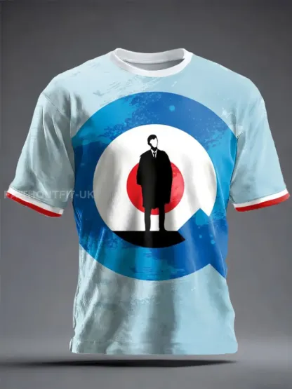 Unisex UK Mod Music Lover Printed T-shirt