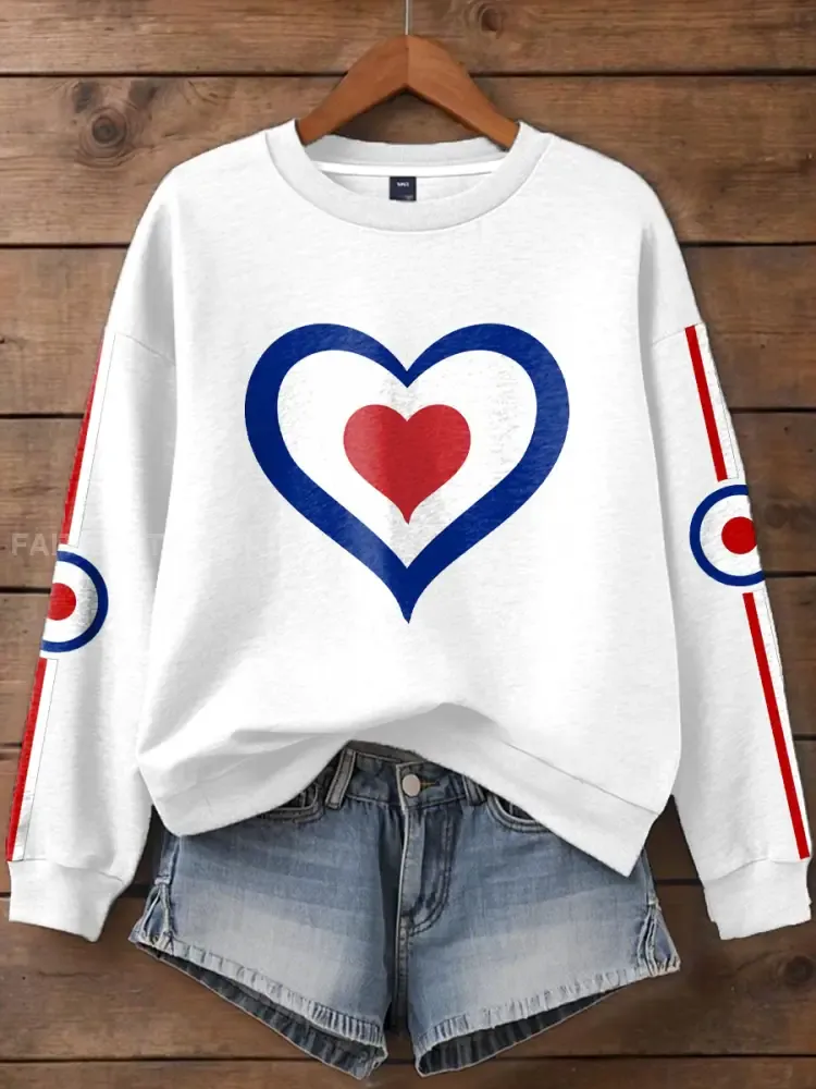 Women’s UK Mod Music Lover Printed Sweatshirt
