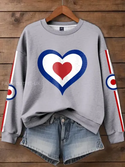 Women’s UK Mod Music Lover Printed Sweatshirt