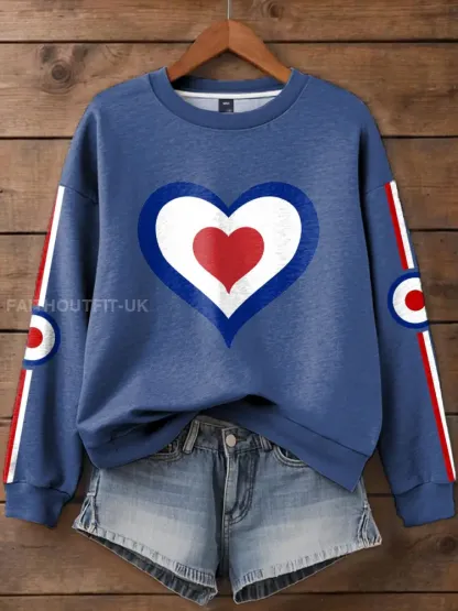 Women’s UK Mod Music Lover Printed Sweatshirt