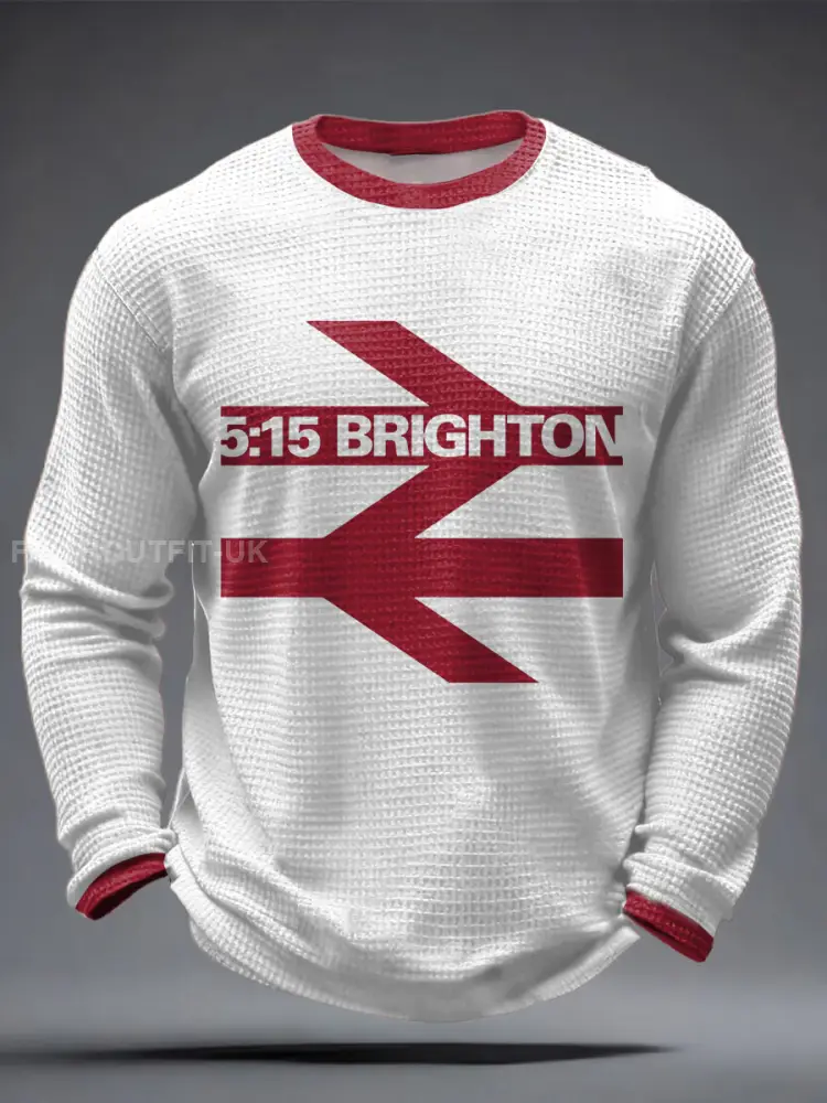 Men’s UK Mod Music Lover Printed Waffle Tops