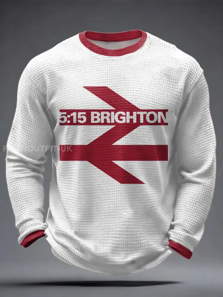 Men’s UK Mod Music Lover Printed Waffle Tops