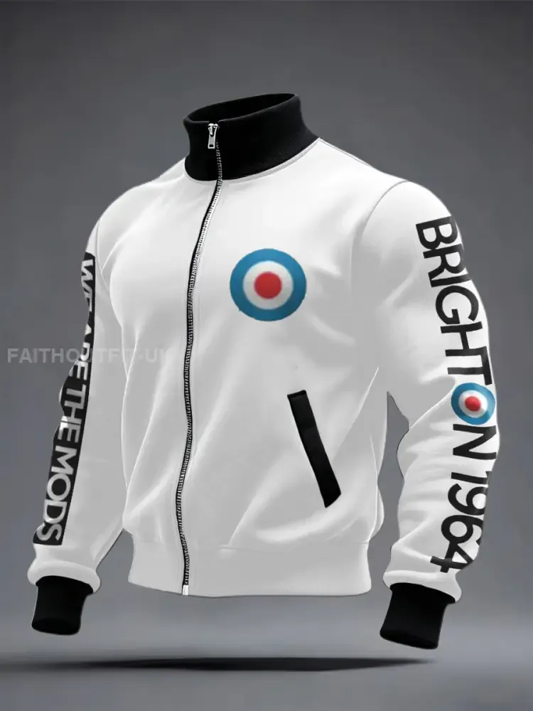 Men’s UK Mod Music Lover Printed Coat