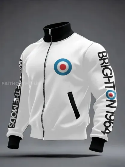 Men’s UK Mod Music Lover Printed Coat