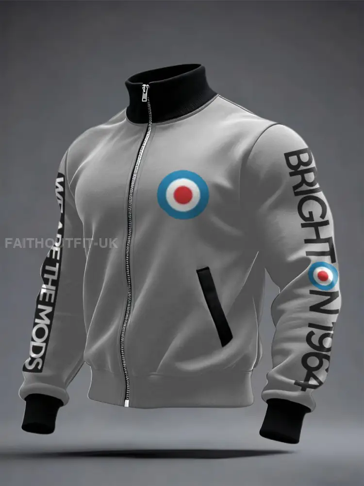 Men’s UK Mod Music Lover Printed Coat